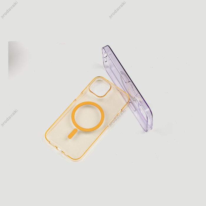 Чохол для iPhone 13 Pro Max Clear color MagSafe green