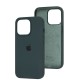 Чохол для iPhone 13 Pro Silicone Full зелений / forest green