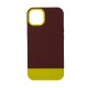 Чохол для iPhone 13 Bichromatic brown burgundy / yellow