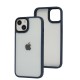 Чохол для iPhone 13 Shadow Matte Metal Buttons синій