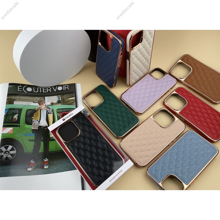 Чохол для iPhone 13 Puloka leather case brown