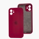 Чохол для iPhone 12 Silicone Slim Full camera rose red