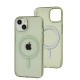Чохол для iPhone 13 Clear color MagSafe green