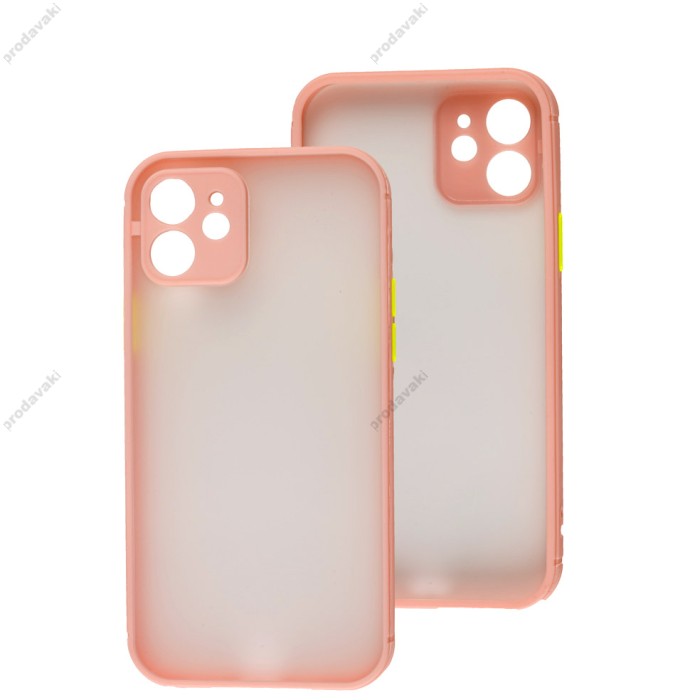Чохол для iPhone 12 LikGus Totu camera protect рожевий