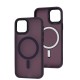 Чохол для iPhone 12 Cosmic Magnetic MagSafe bordo