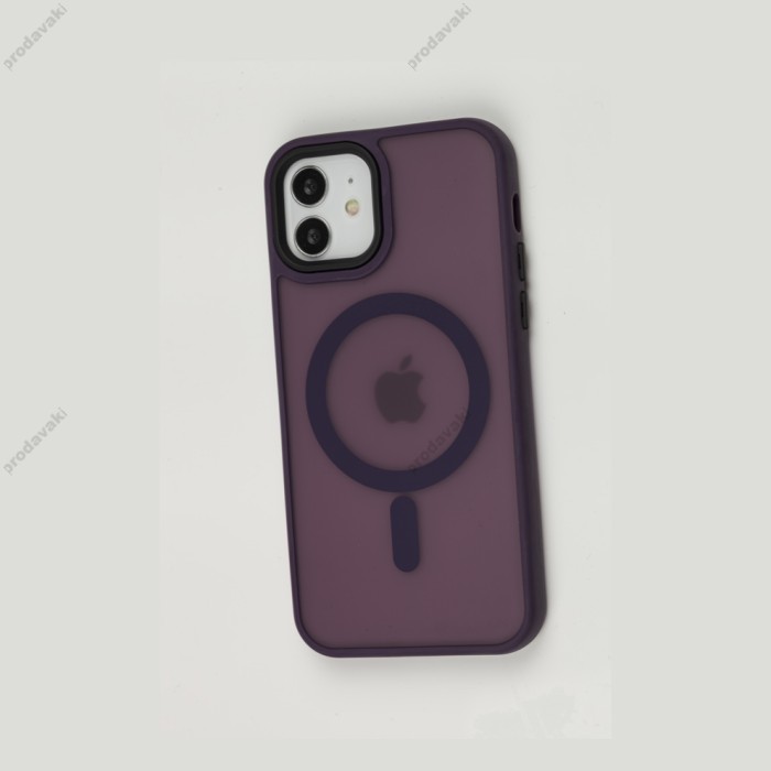 Чохол для iPhone 12 Cosmic Magnetic MagSafe bordo