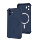Чохол для iPhone 12 WAVE Silk Touch WXD MagSafe blue