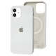 Чохол для iPhone 12 / 12 Pro MagSafe Silicone Full Size white