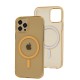 Чохол для iPhone 12 / 12 Pro Clear color MagSafe orange