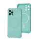 Чохол для iPhone 12 Pro WAVE Silk Touch WXD MagSafe turquoise