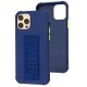 Чохол для iPhone 12 / 12 Pro Bracket flap синій