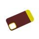 Чохол для iPhone 12 / 12 Pro Bichromatic brown burgundy / yellow