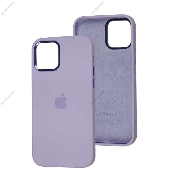Чохол для iPhone 12 / 12 Pro New silicone Metal Buttons lilac