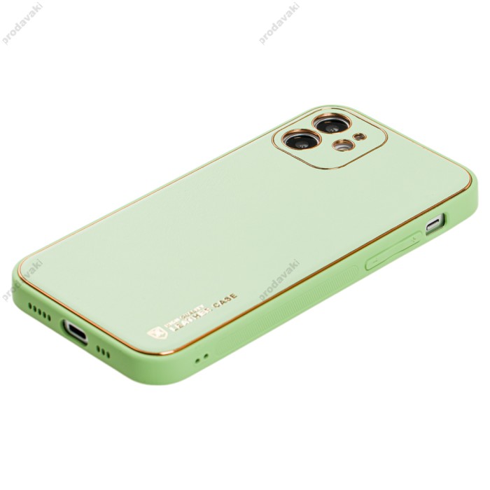 Чохол для iPhone 12 Leather Xshield pistachio