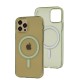 Чохол для iPhone 12 / 12 Pro Clear color MagSafe green