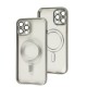 Чохол для iPhone 12 Pro Max Titanium Fibra Chrome MagSafe silver