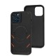 Чохол для iPhone 12 Pro Max MagSafe eco-leather + MagSafe popSocket black
