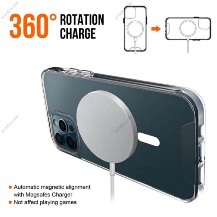 Чохол для iPhone 12 Pro Max Space case MagSafe прозорий