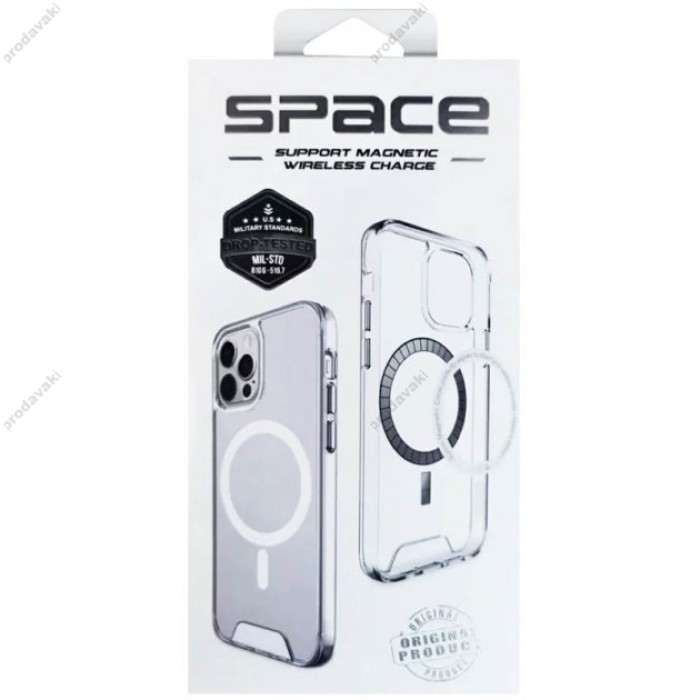 Чохол для iPhone 12 Pro Max Space case MagSafe прозорий