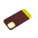 Чохол для iPhone 12 Pro Max Bichromatic brown burgundy / yellow