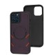 Чохол для iPhone 12 Pro Max MagSafe eco-leather + MagSafe popSocket grape