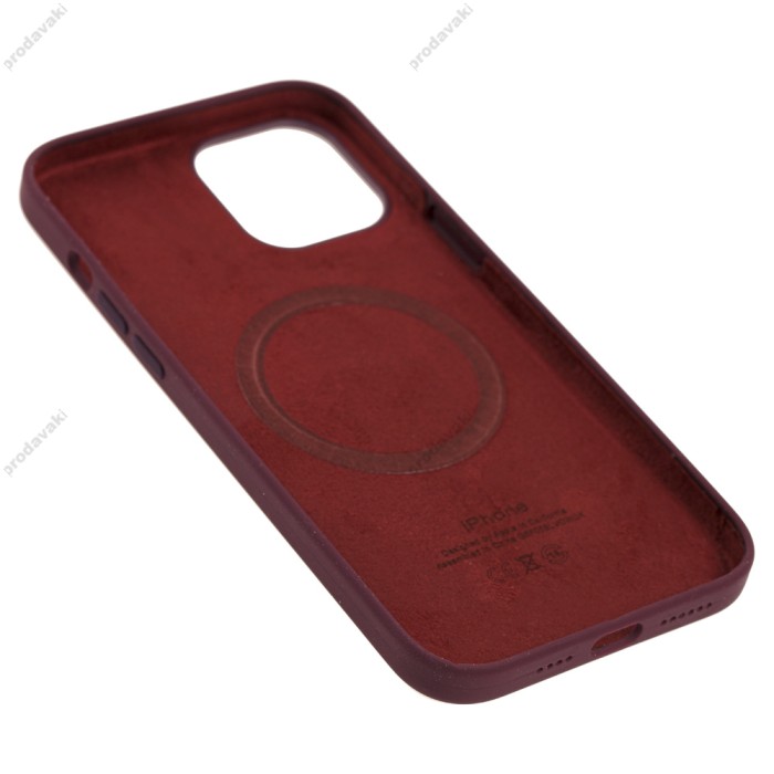 Чохол для iPhone 12 Pro Max MagSafe Silicone Full Size plum