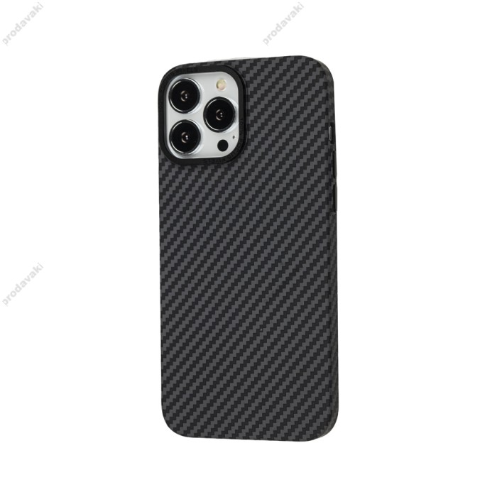Чохол для iPhone 12 Pro Max Carbon MagSafe black
