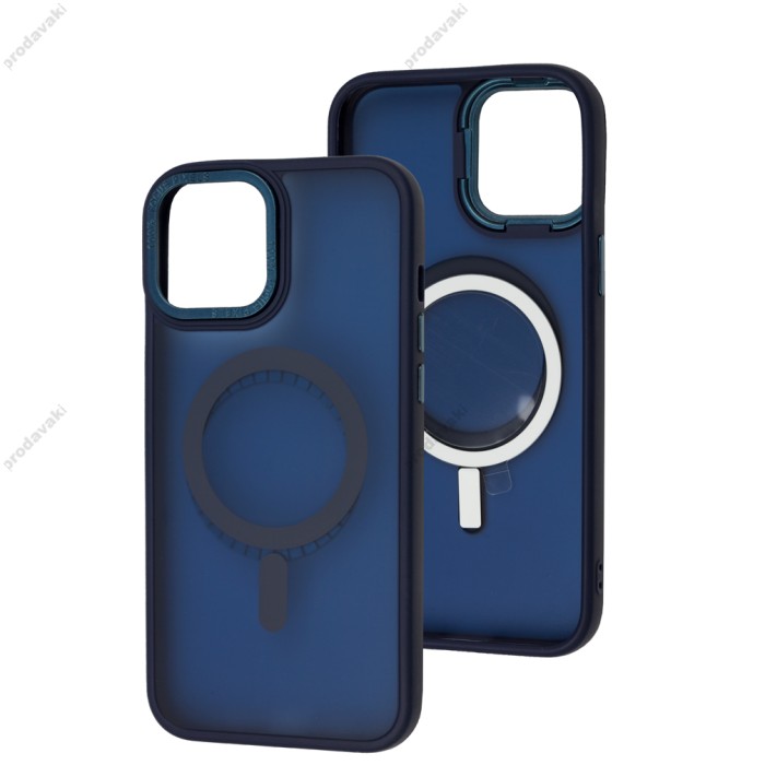 Чохол для iPhone 12 Pro Max Space color MagSafe синій