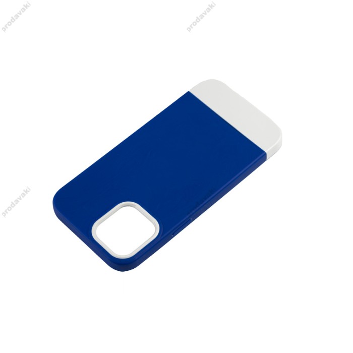 Чохол для iPhone 12 Pro Max Bichromatic navy blue / white