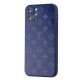 Чохол для iPhone 12 Pro glass LV синій