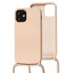 Чохол для iPhone 12 mini Wave Lanyard without logo pink sand