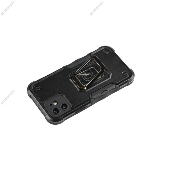 Чохол для iPhone 12 Armor Magnet Ring чорний