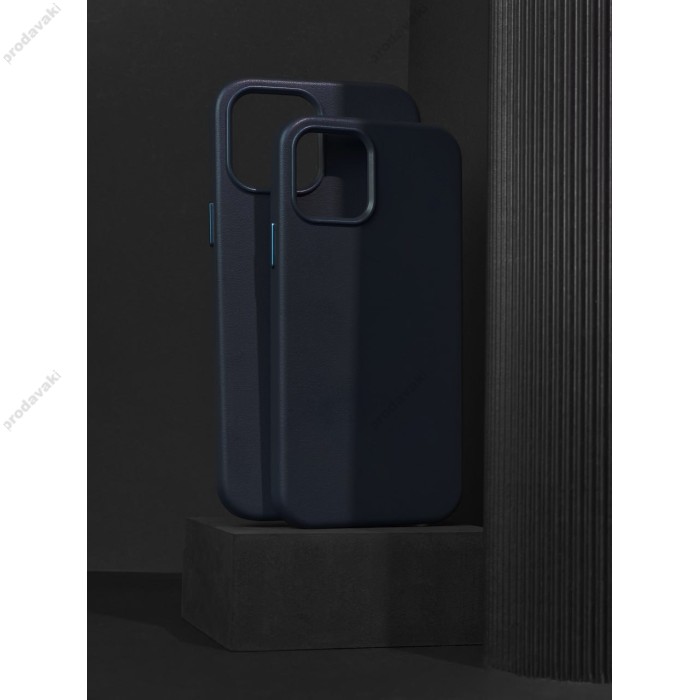 Чохол для iPhone 14 WAVE Premium leather MagSafe forest green