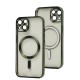 Чохол для iPhone 14 Fibra Chrome MagSafe green