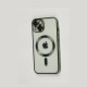 Чохол для iPhone 14 Fibra Chrome MagSafe green