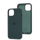 Чохол для iPhone 14 Silicone Full зелений / forest green