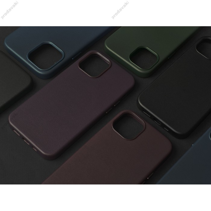 Чохол для iPhone 14 WAVE Premium leather MagSafe umber