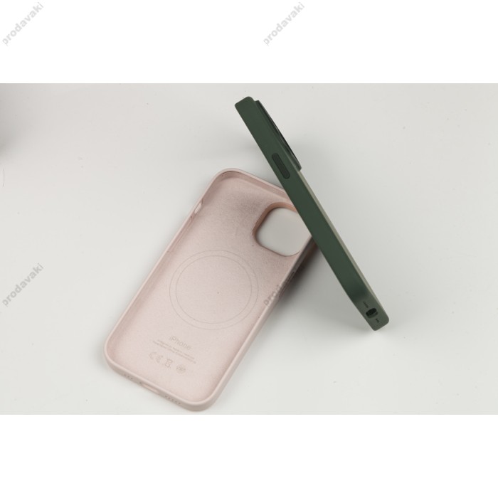Чохол для iPhone 14 MagSafe Silicone Full Size chalk pink