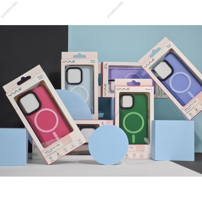 Чохол для iPhone 14 Pro WAVE Matte Colorful MagSafe light purple