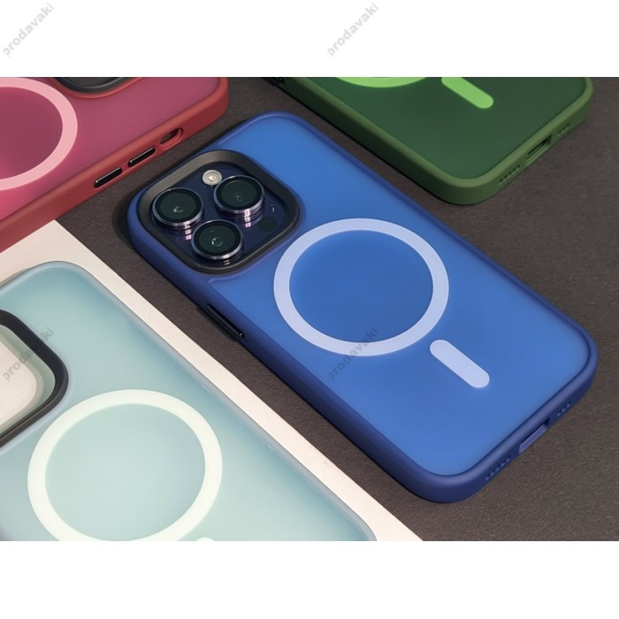 Чохол для iPhone 14 Pro WAVE Matte Colorful MagSafe sierra blue