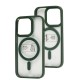 Чохол для iPhone 14 Pro Metal Bezel MagSafe зелений
