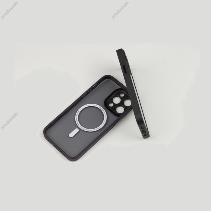 Чохол для iPhone 14 Pro MagSafe Acrylic Matte dark purple