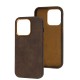 Чохол для iPhone 14 Pro Leather croco full brown