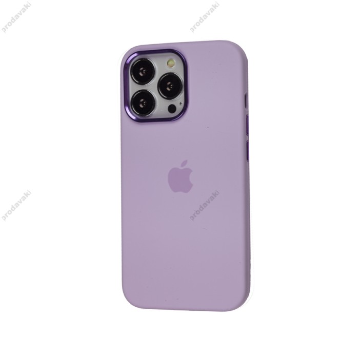 Чохол для iPhone 14 Pro Max New silicone Metal Buttons lilac