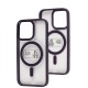 Чохол для iPhone 14 Pro Max Metal Bezel MagSafe deep purple