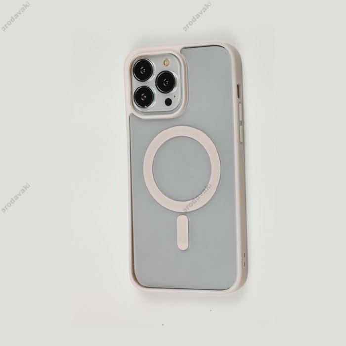 Чохол для iPhone 14 Pro Max Color MagSafe pink sand