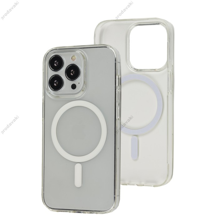 Чохол для iPhone 14 Pro Max Clear color MagSafe clear