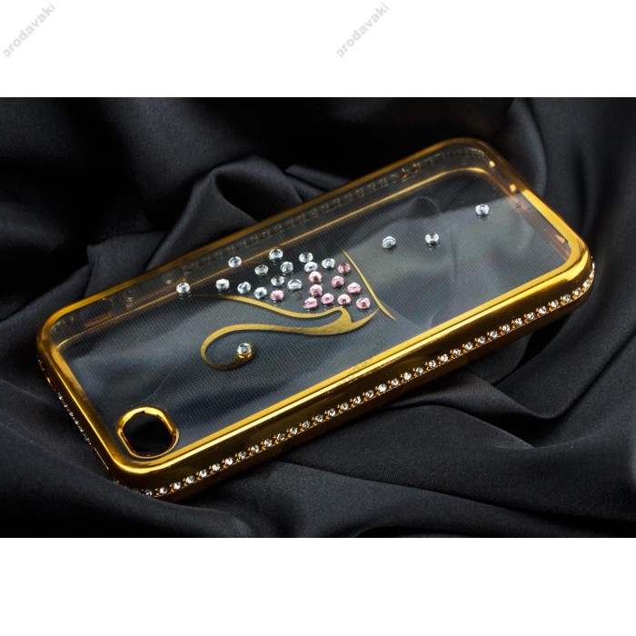 Чохол для iPhone 5 Kingxbar силіконовий лебідь золотий