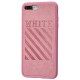 Чохол для iPhone 7 Plus / 8 Plus off-white leather рожевий