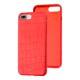 Чохол для iPhone 7 Plus / 8 Plus Leather croco full червоний